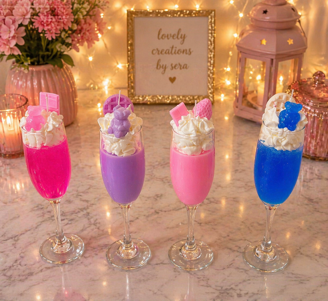 Champagne Flute Dessert Candles